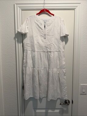 Chico's Alabaster Seashell Notch Short Dress